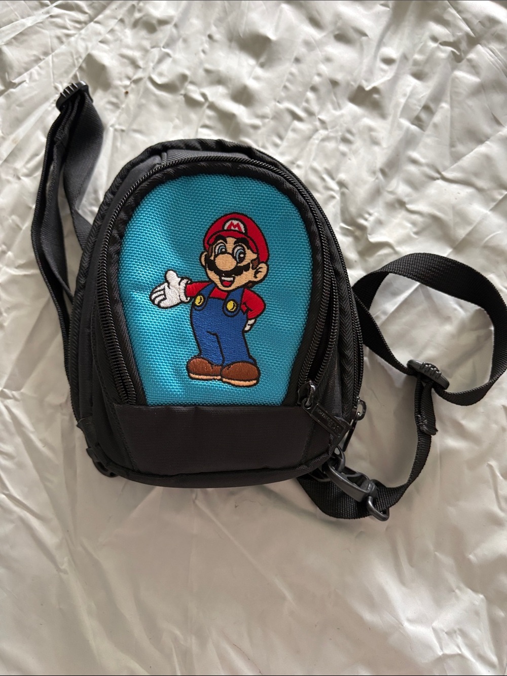 Black & Blue Mario Graphic backpack